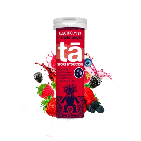 ELECTROLYTES HYDRATATION TABS FRUITS ROUGES+CAFEINE