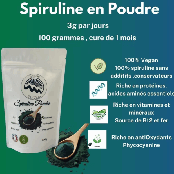 SPIRULINE 200G POUDRE – Image 2